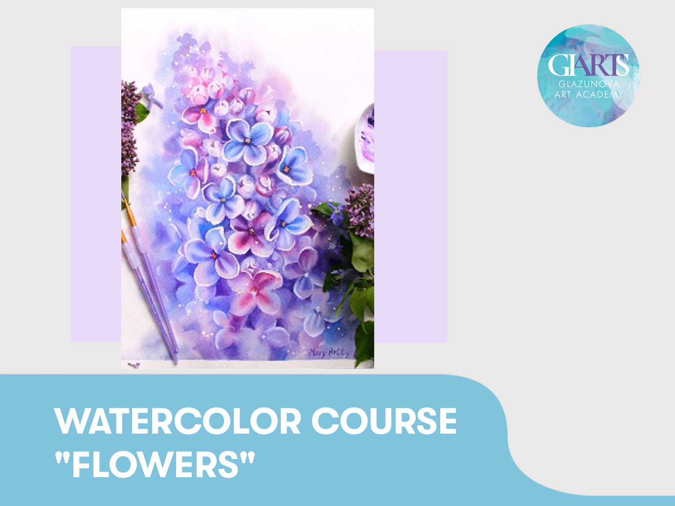Watercolor course “Flowers“